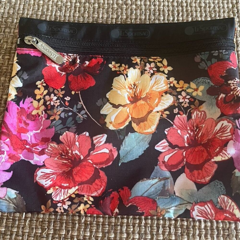 Le Sportsac Rose Floral cosmetic bag pouch